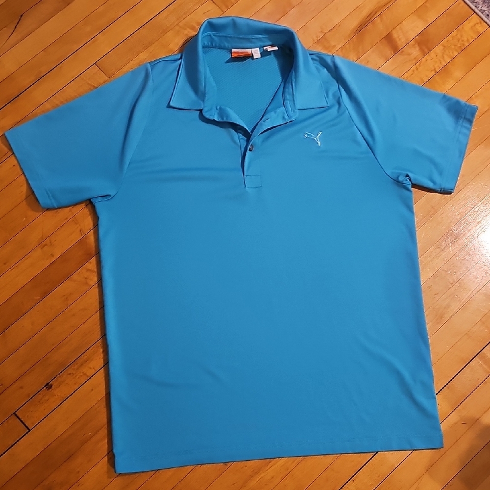 Puma Men's Vibrant Blue Polo Shirt